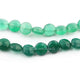 1  Strand Green Onyx Faceted   Briolettes -Coin Shape  Briolettes  10mm-8 Inches BR808 - Tucson Beads