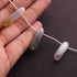 1  Long Strand Shaded Gray Chalcedony Smooth  Briolettes -Capsule Shape  Briolettes -21mmx7mm-6 Inches BR1741