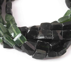 1 Strand Serpentine Briolette Beads, Chicklet Shape Faceted Beads, Gemstone Briolettes 13mmx9mm-8mmx7mm - 8 Inches BR2010 - Tucson Beads