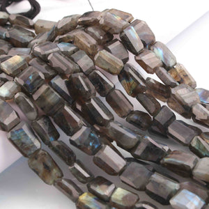 1 Strand Labradorite Faceted Briolettes -Tumble Shape Briolettes - 12mmx8mm-16mmx11mm- 10.5 Inches BR01280 - Tucson Beads