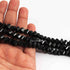 1 Strand Black Onyx  Faceted Briolettes -Twisted Shape  Briolettes  7mmx5mm-8.5 Inches BR2917