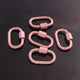 1 Pc Pink Color Designer Enamel Carabiner - 925 Sterling Vermeil- Enamel Lock 30mmx19mm  CB100 - Tucson Beads