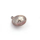 1 Pc Pave Diamond Round Evil Eye 925 Sterling Silver Pendant - Eye Charm Pendant 23mmx20mm PDC1251 - Tucson Beads