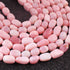 1 Strand Pink  Opal Smooth Tumble Shape Beads,  Plain Nuggets Gemstone Beads 10mmx10mm-17mmx10mm 13 Inches BR02834