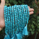 1  Long Strand Turquoise Faceted Briolettes - Cube Shape Briolettes  7mm  -8 Inches BR02592 - Tucson Beads
