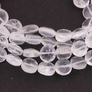 1  Strand Crystal Quartz Faceted   Briolettes -Coin Shape  Briolettes  8mmx12mm-8 Inches BR803 - Tucson Beads