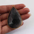 1 Pcs Beautiful Black Onyx 24k Gold Plated Faceted Pear Shape Single Bail Pendant- 46mmx28mm- PC1039