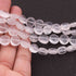 1  Strand Crystal Quartz Faceted   Briolettes -Coin Shape  Briolettes  8mmx12mm-8 Inches BR803