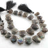 1 Strand Labradorite  Faceted  Briolettes  - Pentagon Shape Briolettes -13mmx11mm-23mmx18mm - 9 Inches BR01290