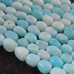 1 Strand Peru  Opal Smooth Tumble Shape Beads,  Plain Nuggets Gemstone Beads 12mmx10mm-17mmx10mm 13 Inches BR02833 - Tucson Beads
