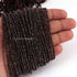 AAA Black Spinel Brown Coated Micro Faceted 2mm  Beads - RB202