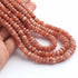 435 Carats 3 Strands Genuine Sunstone Carved Watermelon Beads, Pumpkin Beads Necklace - Kharbuja Shape Beads - Jewelry DIY Necklace SPB0217