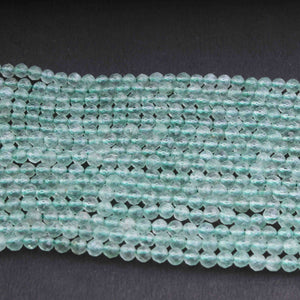5 Strands Green Apatite Faceted  Balls Beads , Gemstone Beads,  Ball faceted beads 3mm 13 inch long strand RB0278 - Tucson Beads