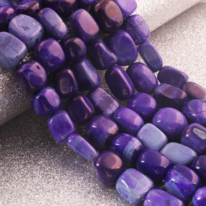 1 Strand Purple  Opal Smooth Tumble Shape Beads,  Plain Nuggets Gemstone Beads 14mmx13mm-17mmx13mm 13 Inches BR02835 - Tucson Beads