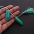 1 Strand Green Chalcedony Smooth  Briolettes - Fancy Shape Briolettes - 33mmx11mm-34mmx11mm - 4 Inches BR2631