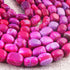 1 Strand Hot Pink  Opal Smooth Tumble Shape Beads,  Plain Nuggets Gemstone Beads 10mmx9mm-19mmx11mm 13 Inches BR02831