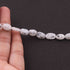 1 Long Strand White  Labradorite Smooth Briolettes - Oval Briolettes -10mmx8mm-13mmx8mm 13  Inches BR1065