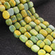 1 Strand Green&Yellow  Opal Smooth Tumble Shape Beads,  Plain Nuggets Gemstone Beads 14mmx12mm-17mmx12mm 13 Inches BR02832 - Tucson Beads