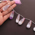 1 Strand Lavender Chalcedony Smooth Briolettes - Pear Drop Briolettes  -29mmx10mm-40mmx10mm - 8 Inches BR1257