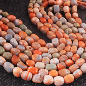 1 Strand Brown&Gray  Opal Smooth Tumble Shape Beads,  Plain Nuggets Gemstone Beads 10mmx9mm-17mmx10mm 13 Inches BR02830 - Tucson Beads