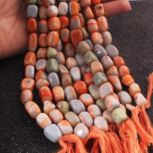 1 Strand Brown&Gray  Opal Smooth Tumble Shape Beads,  Plain Nuggets Gemstone Beads 10mmx9mm-17mmx10mm 13 Inches BR02830 - Tucson Beads