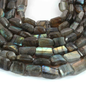 1 Strand Labradorite Faceted Briolettes -Tumble Shape Briolettes -11mmx9mm-16mmx9mm- 10 Inches BR02109 - Tucson Beads