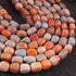 1 Strand Orange & Grey  Opal Smooth Tumble Shape Beads,  Plain Nuggets Gemstone Beads 12mmx11mm-20mmx11mm 13 Inches BR02837