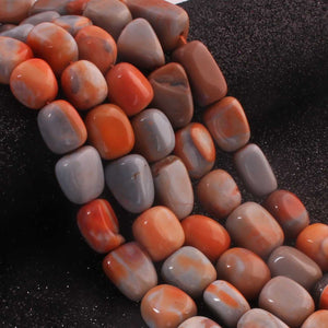 1 Strand Brown&Gray  Opal Smooth Tumble Shape Beads,  Plain Nuggets Gemstone Beads 12mmx11mm-20mmx11mm 13 Inches BR02837 - Tucson Beads