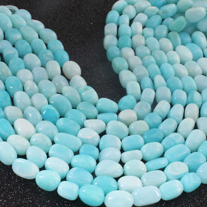 1 Strand Peru  Opal Smooth Tumble Shape Beads,  Plain Nuggets Gemstone Beads 9mmx8mm-12mmx9mm 13 Inches BR02841 - Tucson Beads
