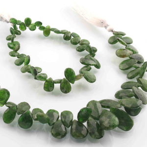 1  Long Strand Vesssonite  Faceted Briolettes -Pear Shape  Briolettes -7mmx5mm-17mmx10mm - 9 Inches BR01305 - Tucson Beads