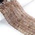 1 Strand Smoky Quartz  Faceted Rondelles - Rondelles Shape Beads - 7mm-11mm - 8.5 Inches BR02136