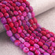 1 Strand Hot Pink Opal Smooth Tumble Shape Beads,  Plain Nuggets Gemstone Beads 8mmx7mm-14mmx8mm 13 Inches BR02840 - Tucson Beads