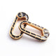 1 Pc Black Color Designer Enamel Brass Carabiner- Enamel Lock 26mmx11mm CB086 - Tucson Beads