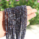 1 Strand Iolite Smooth Heishi Beads - Square Flat Thin Beads 3mm-5mm 16 Inches BR550 - Tucson Beads