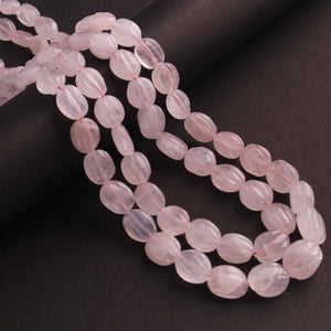 360 Carats 2 Strands Of Genuine Rose Quartz Necklace - Faceted Oval Beads - Rare & Natural Necklace - Stunning Elegant Necklace SPB0234 - Tucson Beads