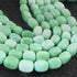 1 Strand Green Opal Smooth Tumble Shape Beads,  Plain Nuggets Gemstone Beads 16mm-12mm- 7 Inches BR02845