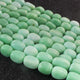 1 Strand Green Opal Smooth Tumble Shape Beads,  Plain Nuggets Gemstone Beads 18mmx12mm-10mmx9mm 13 Inches BR02845 - Tucson Beads