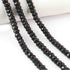 1 Strand Black Onyx Faceted Rondelles  6mm - 12.5 inches BR3286