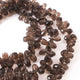 1 Strand Smoky Quartz  Faceted Briolettes  -Roundelles Tear Shape Beads Briolettes  9mmx5mm - 8 inches BR3280 - Tucson Beads