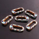 1 Pc Multi Color Designer Enamel Brass Carabiner -Enamel Lock 26mmx11mm CB090 - Tucson Beads