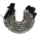 1  Strand Black Rutile Faceted Rondelles - Round Shape Rondelles - 9mm-12mm-8 Inches BR02191 - Tucson Beads
