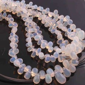 1 Strand Natural Ethiopian Opal Smooth Tear Drop Briolettes - Welo Opal Tear Drop Shape Beads 3mmx4mm-13mmx6mm - 16 Inch BR01304 - Tucson Beads