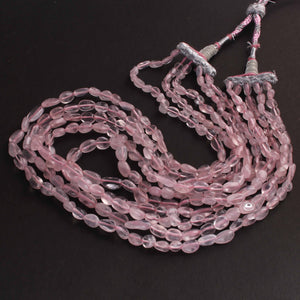 330 Carats 5 Strands Of Genuine Rose Quartz Necklace - Smooth Oval Beads - Rare & Natural Necklace - Stunning Elegant Necklace SPB0237 - Tucson Beads