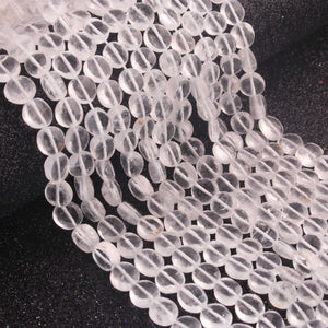 1 Strand Natural Crystal Faceted Coin Briolettes- Gemstone Faceted  Beads -6mm-9mm- 8 Inch BR02822 - Tucson Beads