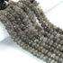 1  Strand Black Rutile Faceted Rondelles - Round Shape Rondelles - 9mm-12mm-8 Inches BR02191
