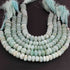 1 Strand Amazonite Round Faceted Rondelles - Round Shape Rondelles - 8mm-13mm  8 Inches BR02139