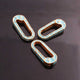 1 Pc Light Sky Blue Color Designer Enamel Brass Carabiner- Bakelite Lock 26mmx11mm CB089 - Tucson Beads