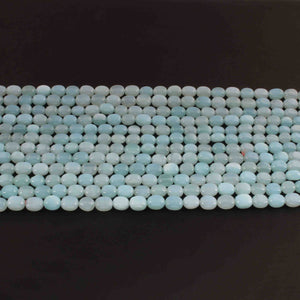1 Long Strand Aqua Chalcedony  Smooth Briolettes -Oval Shape Briolettes - 8mmx7mm-9mmx7mm - 12.5 Inches BR02146 - Tucson Beads