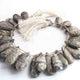 1  Long Strand Shaded Grey Jasper Faceted Briolettes - Pear Shape Briolettes -38mmx16mm-30mm19x11mm- 9Inches BR01561 - Tucson Beads