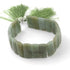 1 Strand Green Aventurine Fancy Chicklet shape Beads - Green Aventurine  Faceted Rectangle Beads 21mmx9mm 7.5 Inches BR2302